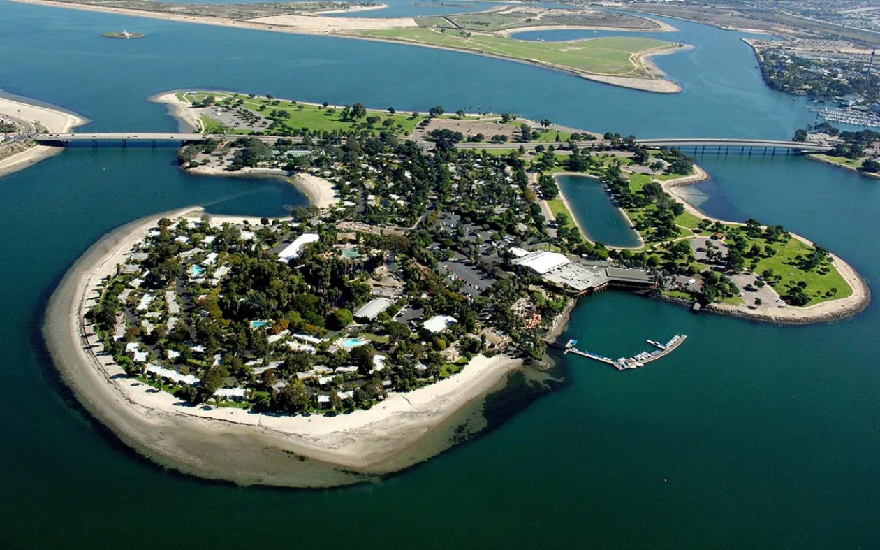 Aerial view of Paradise Point Resort & Spa, San Diego